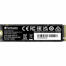 Vi560 Verbatim 49365 2 Tb Solid State Drive - M.2 2280 Internal Sata Sata/600