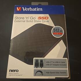 53250 Verbatim - Store Ftnft Go Ssd Usb 3.2 Gen 1 External Solid State Drive 512gb