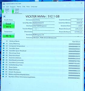 Vktlm29ts50k3300-512gb Vickter Nvme 512gb 2280 M.2 Internal Solid State Drive