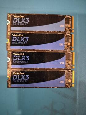 901554 Visiontek Lot Of 4 Dlx3 256 Gb M.2 2280 Internal - Pci Express Nvme