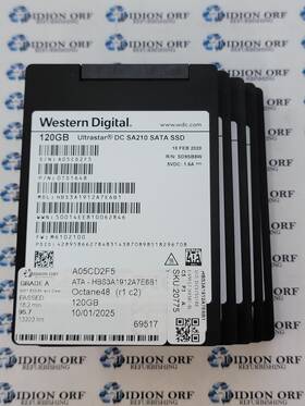 Hbs3a1912a7e6b1 Wd Lot Of 5 Sa210 120gb 2.5 Inch Sata Ssd Grade A Sku 20775