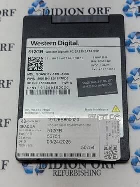 Sdasb8y-512g-1006 Wd Sa530 512gb 2.5 Inch Sata Ssd Grade B Sku 16199