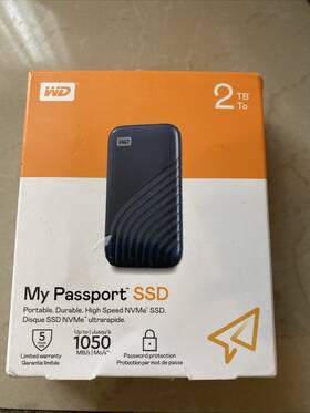 Wdbagf0020bbl-wesn Wd Parts/repair Not Working My Passport 2tb Portable External Ssd - Blue