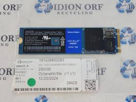 Wds250g1b0c-00s6u0 Wdc Wd 250gb M.2 Nvme 2280 Ssd Grade A Sku 14614