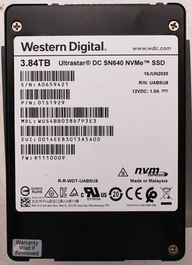 Husmr7638bdp3y1 Western Digital 0ts1890 Ultrastar Dc Sn200 3.84 Tb Pcie Nvme 2.5ftft Ssd