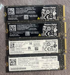 Sdapntw-512g-1006 Western Digital Lot Of 4 Mixed Models 512gb Nvme M.2 Ssd