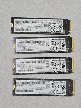 Sss0l24775 Western Digital Lot Of 4 Various 512gb Nvme 2280 M.2 Ssds. Tested Perfect