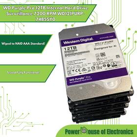 Wd121purp-74b5sy0 Western Digital Wd121purp Wd Purple Pro 12tb Internal Hard Drive Surveillance 7200 Rpm