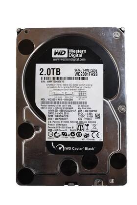 Wd2001fass-00w2b0 Western Digital Wd Caviar Black 2tb 3.5 Inch 7200 Rpm Sata 3gb/s Hard Drive