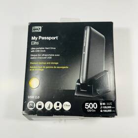 Wdbaac5000ach-nesn Western Digital Wd My Passport Elite 500gb Ultra-portable Hard Drive With Usb Dock Wdbaac5000ach