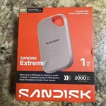 Sandisk Extreme Portable 1TB Up 2000 Mb SDSSDE7W-1T00-AW25 Ai Content Ready. Fixed Price $179.99.