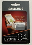 Samsung Microsdxc Uhs-i Card Evo Plus 64GB With Adapter 2018 New Sealed. Fixed Price $12.99.