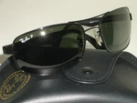 Ray Ban RB3445 002/58 61 17 130 Sleek Shiny Black Polarized Wraps Sunglasses. Fixed Price $206.24.
