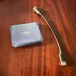 Crucial X10 1TB External Usb-c Ssd With To Cord Blue Power Hours. Fixed Price $109.95.