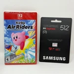 Kirby Air Riders For Nintendo Switch + Samsung P9 Express 512GB Microsdxc Card. Fixed Price $239.95.