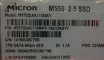 Micron Memory Tb Ssd Solid State Drive MTFDDAK1T0MAY-1AE12ABYY M550 2.5" Sata. Fixed Price $219.99.