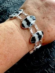White Buffalo Turquoise Bold Big Link Bracelet (fits Wrist Size 6 -7 ) Artisan. Fixed Price $36.00.