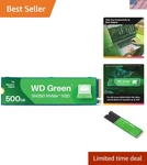 500GB Wd Green SN350 Nvme Internal Ssd Solid State Drive - GEN3 Pcie, M.2 228.... Fixed Price $175.99.