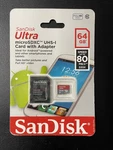 Scandisk 32GB Ultra Micro Sdxc Uhs-i Card With Adapter. Fixed Price $10.00.