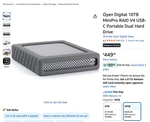 Oyen Digital 10TB Minipro Dura Raid Usb-c Portable Dual Hard Drive Open Box. Fixed Price $369.99.