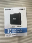 New Pny Pro Elite V2 1TB Usb 3.2 Gen 2X1 Type-c Portable Solid State Drive (ssd). Fixed Price $114.99.