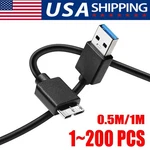 Micro Usb 3.0 Cable High Speed Data Sync For Hdd External Hard Drive Lot. Fixed Price $164.99.