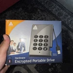 Apricorn Aegis Padlock Hardware Encrypted Portable Drive 640GB (A-25-PL256-640). Fixed Price $75.00.