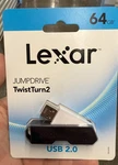Lexar Jumpdrive TWISTTURN2 Usb 2.0 64 Gb Flash Thumb Storage Drive, Sealed Pack. Fixed Price $10.99.