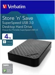 Verbatim 4TB Tera Usb 3.0 External Hd 3.5" Ultra Fast Storage Hard Drive. Fixed Price $210.45.