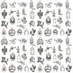 80 Pcs Western Cowboy Charms For Jewelry Making Horse Boot. Fixed Price $12.11.