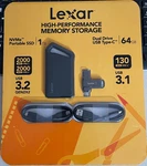 Lexar Blaze 1TB Portable External Ssd 3.2 Gen 2X2 Nvme 64GB Usb-c Flash Driv. Fixed Price $179.99.