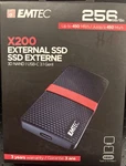 Emtec GB,EXTERNAL,2.5 Inch (ECSSD256GX200) Solid State Drive. Fixed Price $30.00.