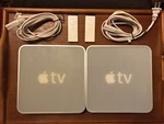 Lot Of Two Apple TV1 (1ST Gen) Receivers Power Cords, & Remotes A1218 (40GB). Fixed Price $45.00.