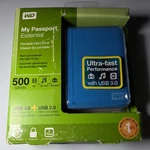 Western Digital My Passport Essential 500GB Usb 3.0 External Drive Blue. Fixed Price $44.99.