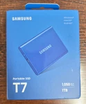 New Samsung T7 1TB Portable External Ssd In Blue - Opened Box Unused. Fixed Price $206.79.