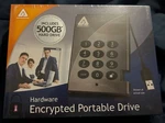 Apricorn A25-PL256-500 Aegis Padlock 500GB Secure Usb Drive With Aes Encryption. Fixed Price $69.99.