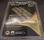 Pny MD4096KD2-667 Optima DDR2 PC2-5300 2X2GB Dual Channel Memory Kit. Fixed Price $29.99.