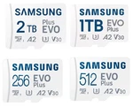 Samsung Evo Plus Microsd Card 128GB 256GB 512GB 1TB Sdxc U3 A2 V30 4K Uhd C10. Fixed Price $39.99.