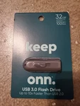 Keep Onn. 32GB Usb 3.0 Gray Interface Flash Drive,. Fixed Price $7.49.