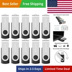 16GB Usb 2.0 Flash 10 Pack 160GB Total Swivel Thumb Drives With Label.... Fixed Price $55.79.