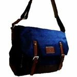 Color Block Canvas School Form Messenger Bag Navy Blue Ipad Laptop Marsea. Fixed Price $29.14.