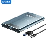 Eaget 2.5" External Hard Drive Enclosure Usb 3.0 6GBPS Sata Ssd Case Uasp Trim. Fixed Price $8.99.