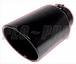 Flo 15" Black Exhaust Tip Rolled Edge Angle Cut Inlet 7" Outlet. Fixed Price $126.50.