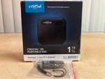 Ssd Crucial X6 1TB External Hard Drive Cable+adapter Usb Type-c To Type-a. Fixed Price $110.00.