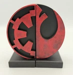 Gentle Giant Star Wars Imperial And Rebel Emblem Bookends No Box 1185/4000. Fixed Price $64.99.