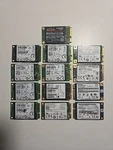 Lot Of 13 Ssd /250GB /M.2 Sata /samsung, Micron, Toshiba, Lite On/ Tested No Bad. Fixed Price $240.00.
