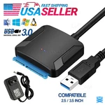 Usb 3.0 To Sata Iii Adapter For 2.5" 3.5" Ssd Hdd Hard Drive - With Power Supply. Fixed Price $13.98.