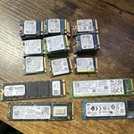 Lot Of 33 Nvme Ssds 256GB & 512GB 2230/2280 Mixed Brands Tested. Fixed Price $750.00.