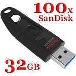 Lot 100X Sandisk Ultra Usb 3.0 Flash Drive -SDCZ48-032G Read Mb/s. Fixed Price $338.00.