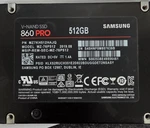 Samsung 860 Pro 2.5" 512GB Sata Iii Solid State Drive - Black (MZ7KH512HAJQ). Fixed Price $65.00.